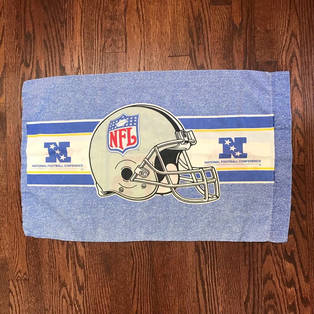 NFL VTG 1995 AFC NFC Football Single Red White & Blue Standard Size Pillowcase